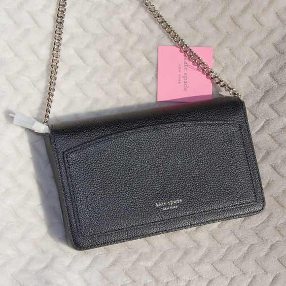 margaux enamel spade chain wallet